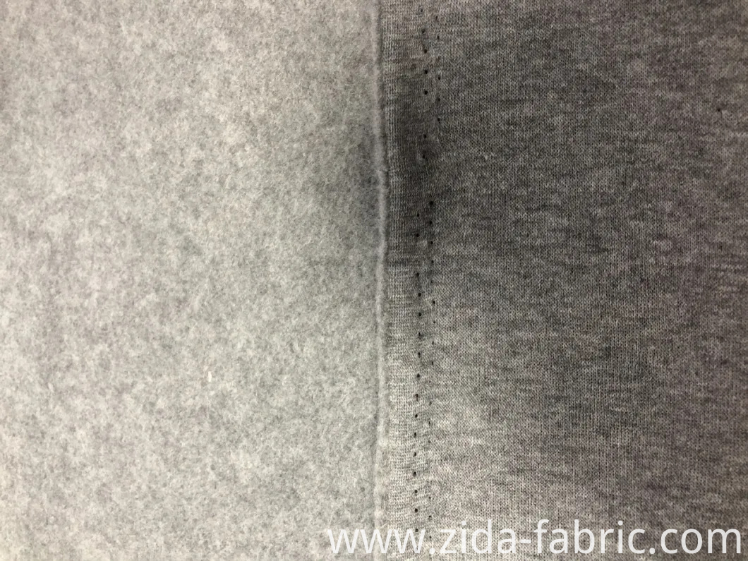 100%Polyester Spun Single Side Brush Knitted Fabric